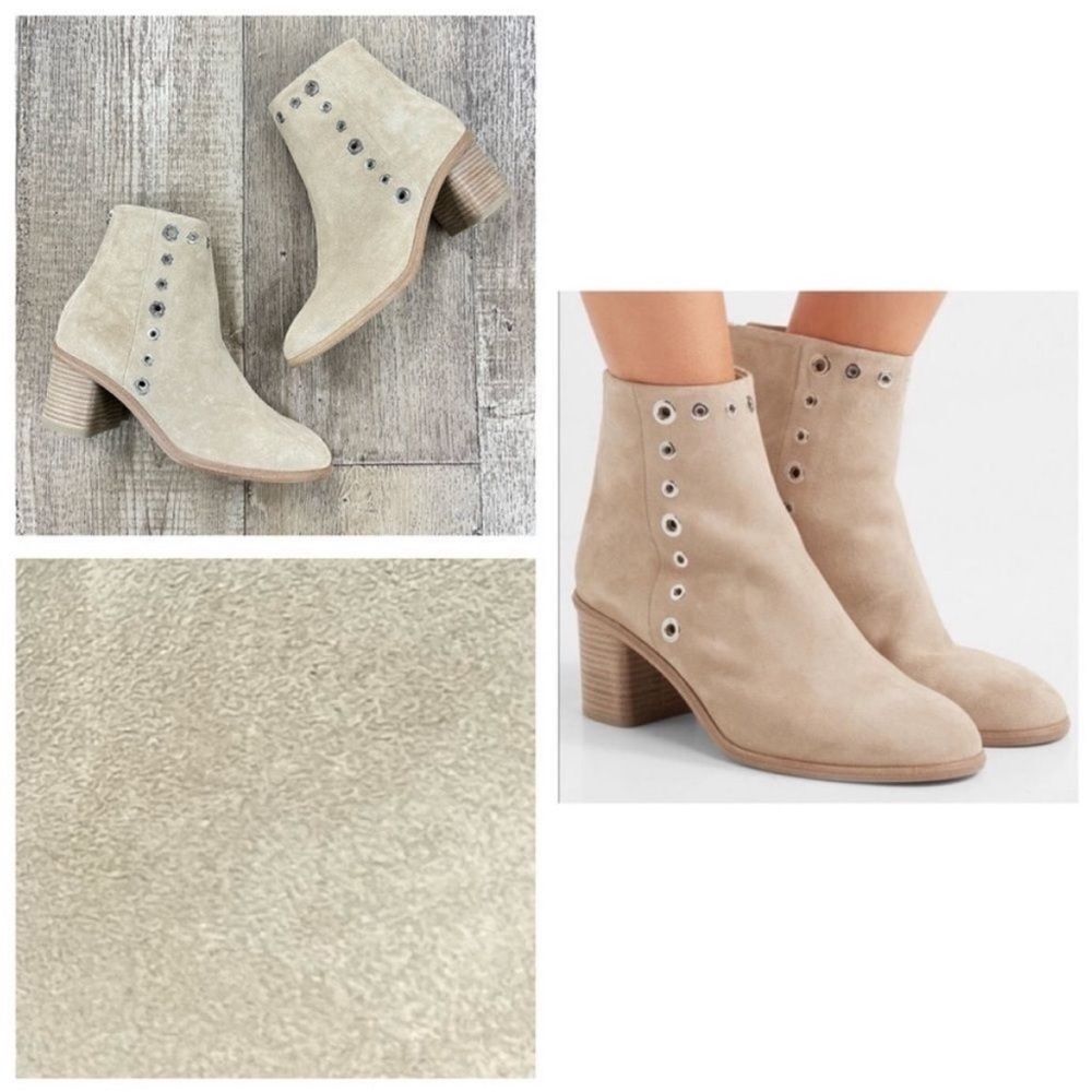 Rag & Bone Willow Boots In Sand Suede Grommets